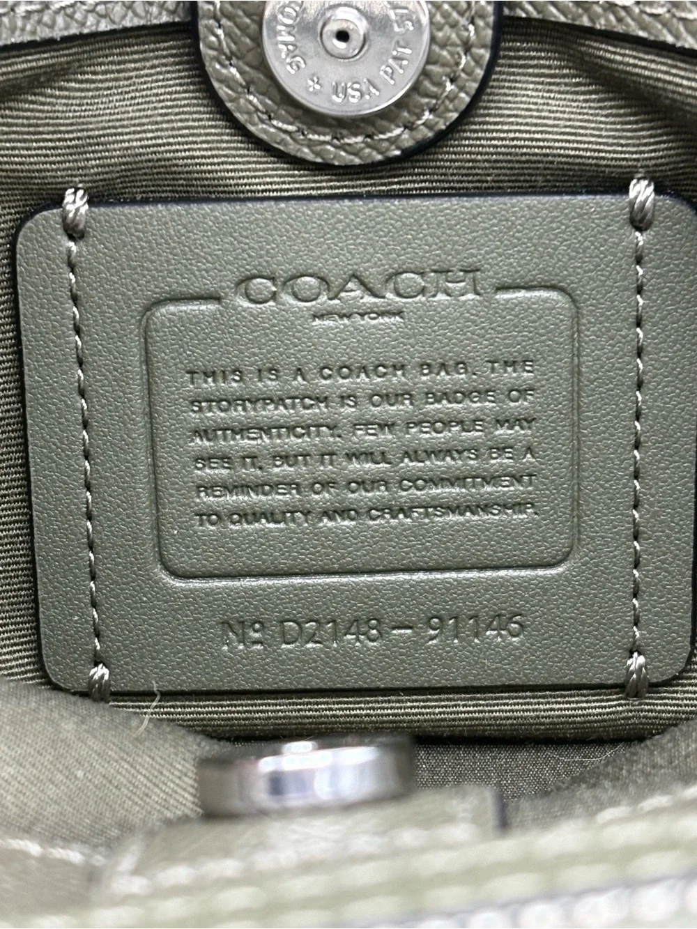Coach Olive Green Pebbled Leather Satchel with Brown Signature Canvas Wallet Set
